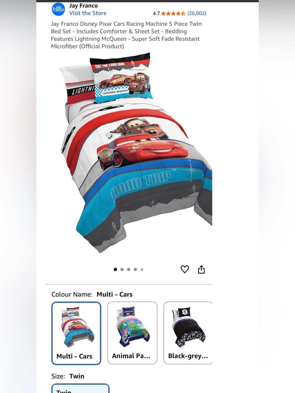 Lightning McQueen Bed Set